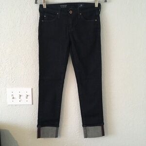 Anthropologie Cuffed Dark Jeans 25